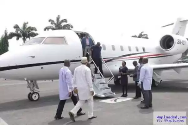 Photo Of Amaechi Arriving Rivers State In A Private Jet Over The Weekend